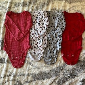 Carters 4 Pack Long-Sleeved Onesies (gender neutral) 18 month